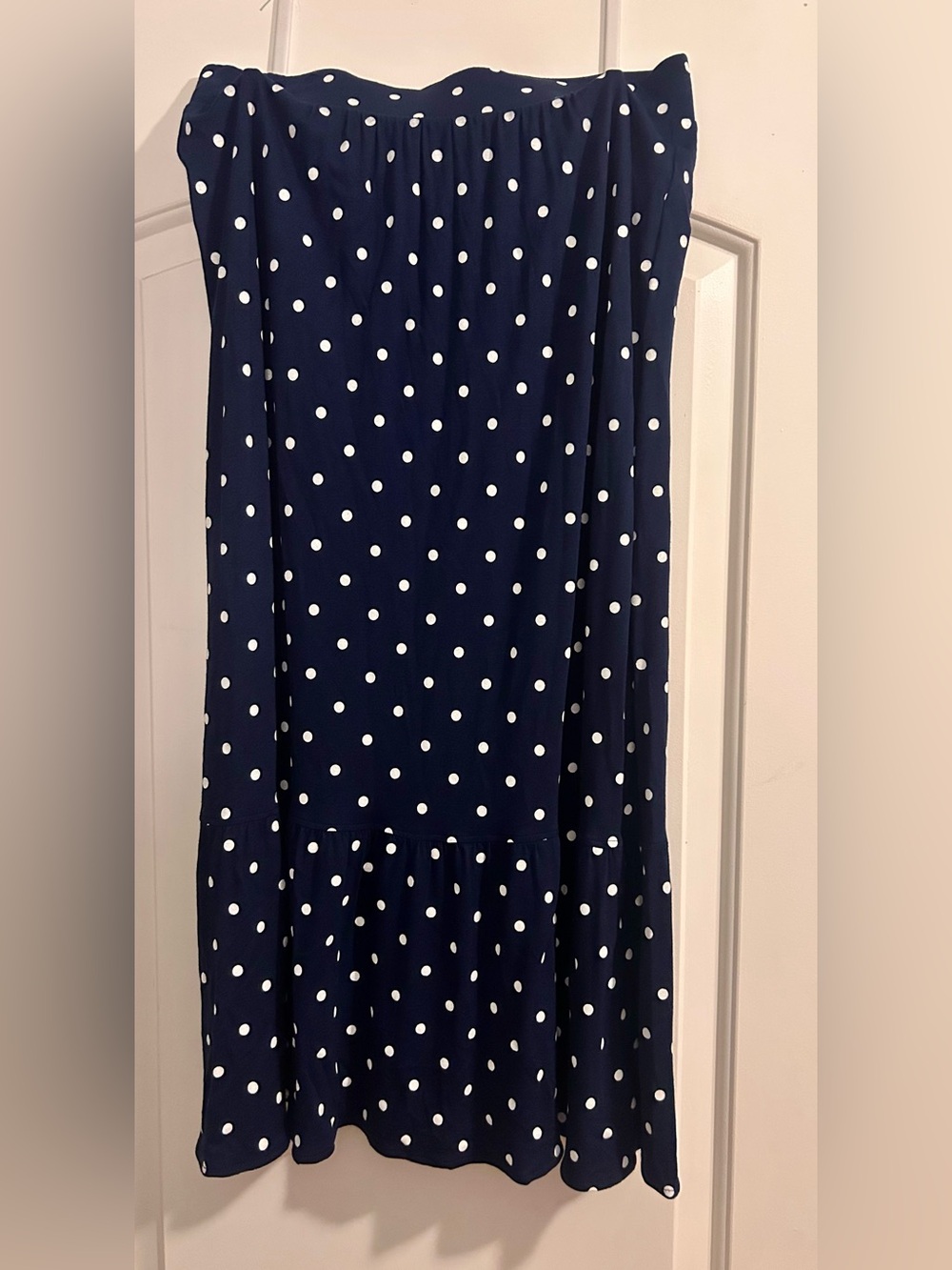 St John’s Bay Polka Dot Skirt - Blue and White Skirt- Medium Petite